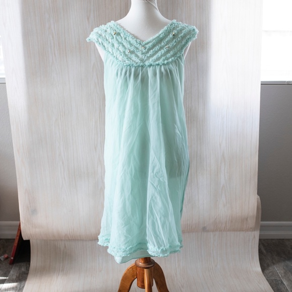 Vintage Teal Nighty - Picture 2 of 14